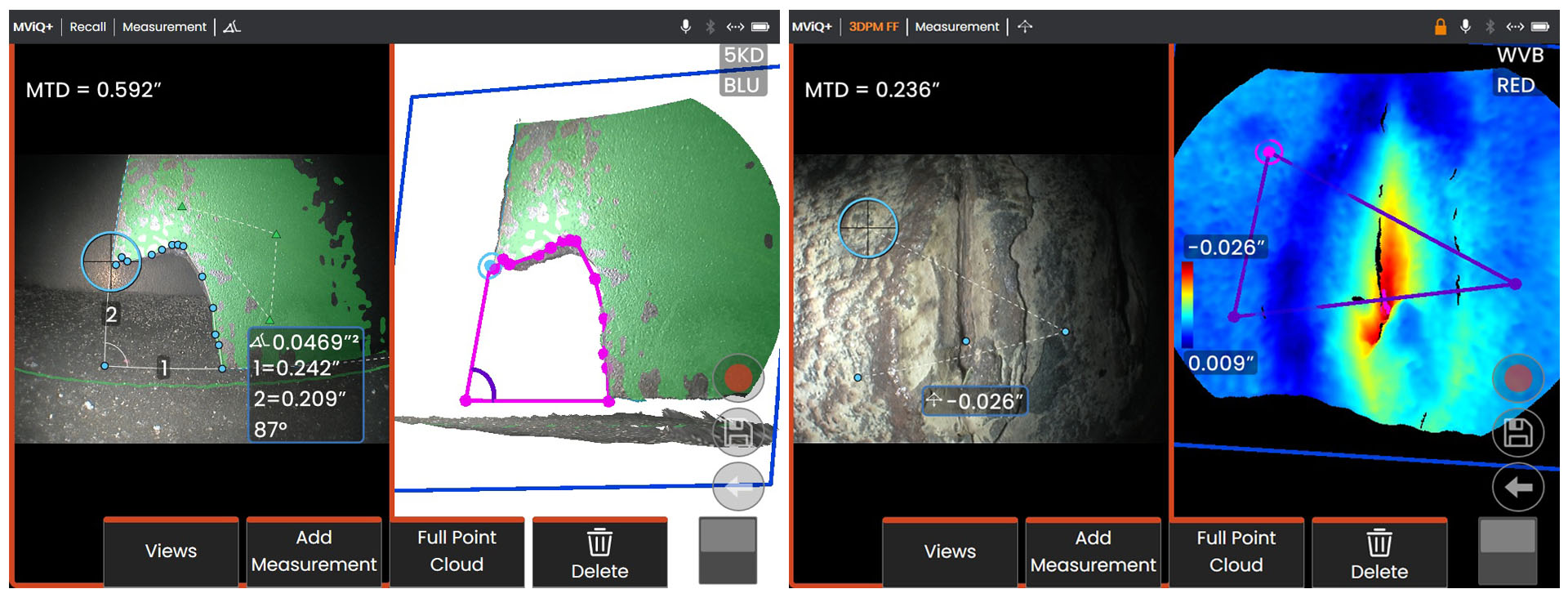 韋林Everest MVIQ+工業(yè)視頻內(nèi)窺鏡高清測量示意圖